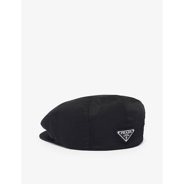 Triangle-plaque Re-Nylon beret hat