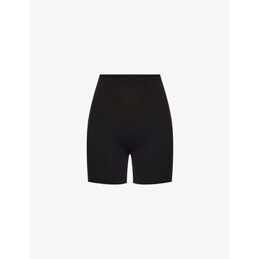 Contour control stretch-cotton shorts