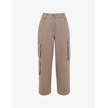 Phoebe regular-fit high-rise cotton trousers