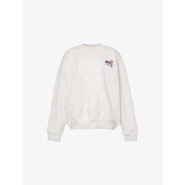 Oversized branded organic-cotton sweatshirt