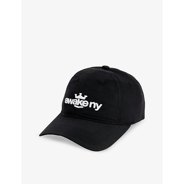 Brand-embroidered six-panel shell cap