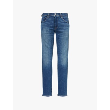 London tapered-leg slim-fit stretch-denim jeans