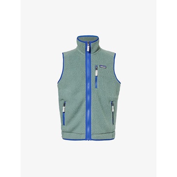 Retro Pile high-neck recycled-polyester vest