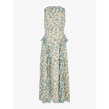 Nellie floral-print woven midi dress