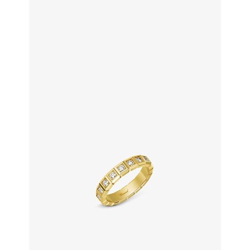 Ice Cube Pure 18ct yellow-gold and diamond ring