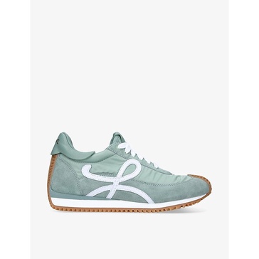 Flow Runner monogram leather and shell trainers