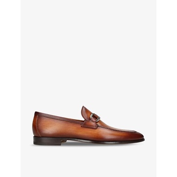 Silvano side-buckle leather loafers