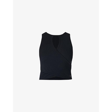 Mindful Flex sleeveless stretch-woven top