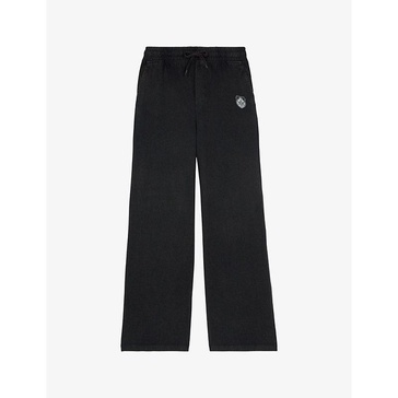 Blazon wide-leg cotton-jersey jogging bottoms