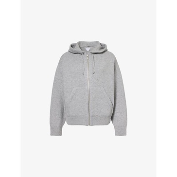 Relaxed-fit zipped cashmere-blend hoody