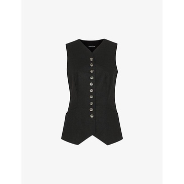 Lindsey V-neck linen and cotton waistcoat