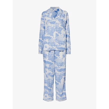 Loxodonta graphic-print cotton pyjamas