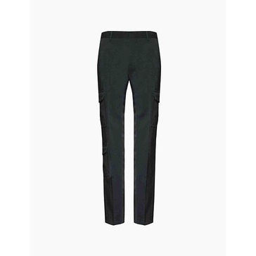 Study tailored wool-blend trousers