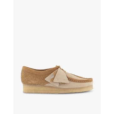 Wallabee logo-tag suede shoes