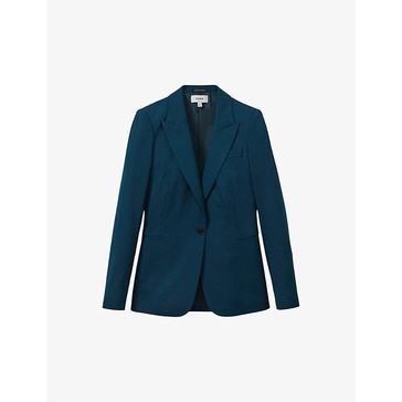 Jade tailored-fit stretch wool-blend blazer