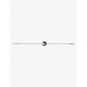 Amulette de Cartier 18ct rose-gold, 0.02ct diamond and malachite bracelet