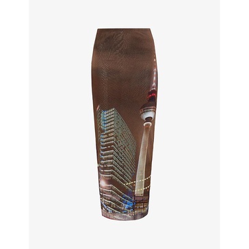 Jean Paul Gaultier x Shayne Oliver mesh maxi skirt