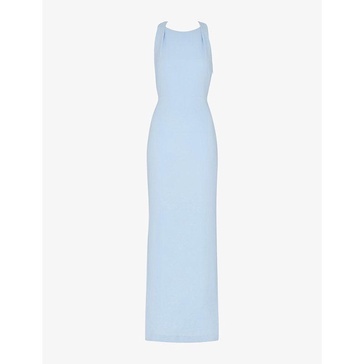 Tie Back stretch-crepe maxi dress