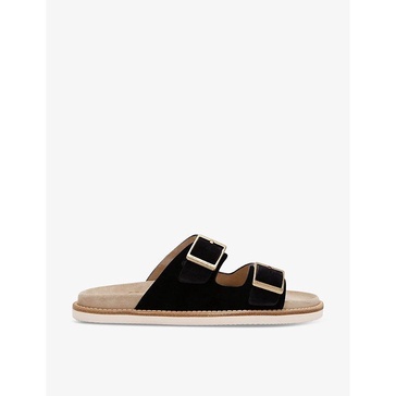 Two-strap leather sandals