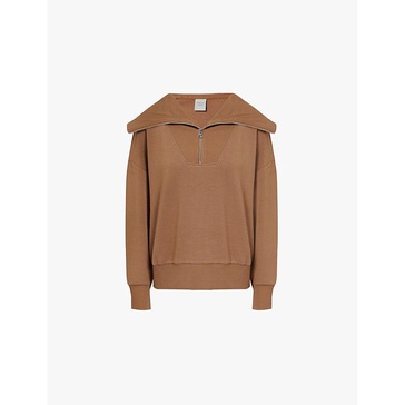 Catherine half-zip stretch-woven sweatshirt