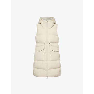 Irving Long hooded padded shell-down gilet