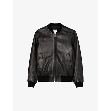 New Monaco stand-collar regular-fit leather jacket