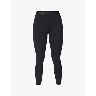 Power elasticated-waistband stretch-jersey gym leggings