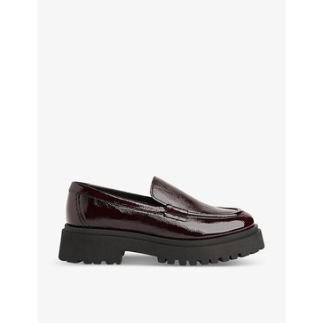 Aerton platform patent-leather loafers