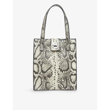 Eben snake-print leather tote