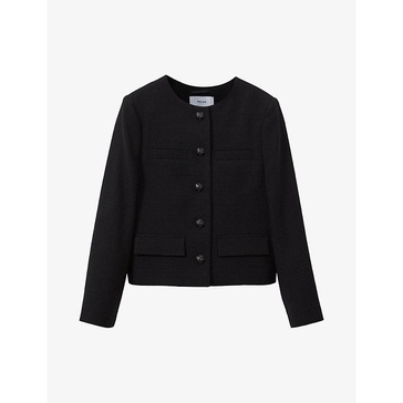 Nola single-breasted cropped wool jacket