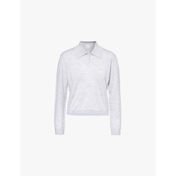 James long-sleeve merino-wool polo jumper