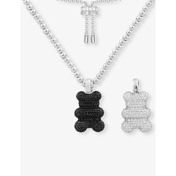 Mood Yummy Bear sterling-silver and zirconia beaded necklace