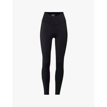 Ultimate wrap-over high-rise stretch-woven leggings