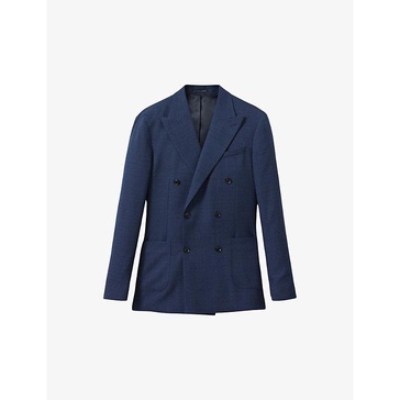 Gwynne regular-fit double-breasted stretch-wool blazer