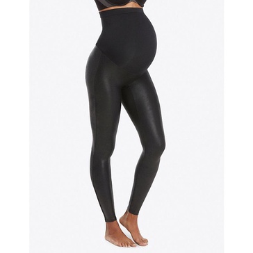 Mama faux-leather leggings