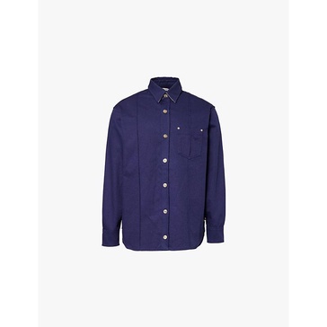 Coda pintuck relaxed-fit cotton shirt