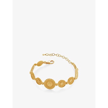 Juno Shield 18ct yellow gold-plated vermeil recycled sterling-silver bracelet