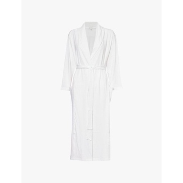 Carina patch-pocket organic pima-cotton robe