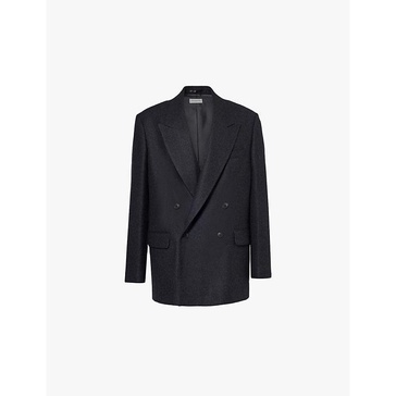 Bishop double-breasted peak-lapel wool blazer