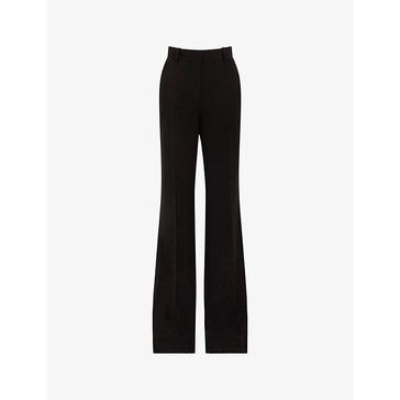 Margeaux wide-leg mid-rise woven trousers