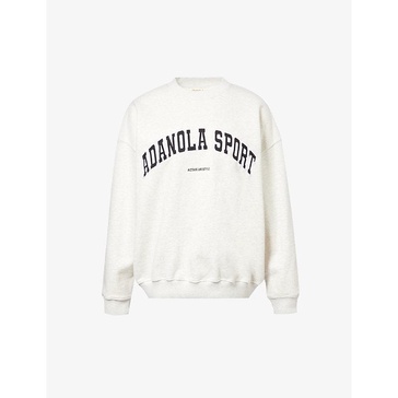 Varsity brand-embroidered organic-cotton sweatshirt