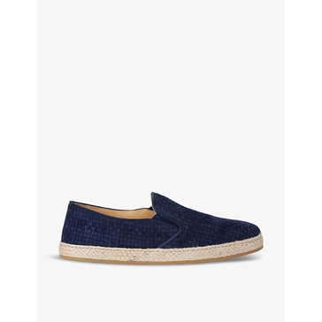 interwoven-design suede espadrilles