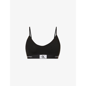 1996 branded recycled cotton-blend bralette