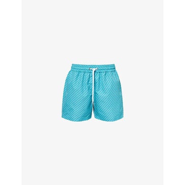 Elasticated-waist recycled-polyester swim shorts