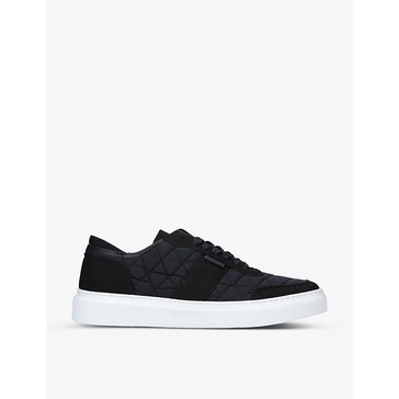 Liddesdale quilted shell and woven low-top trainers