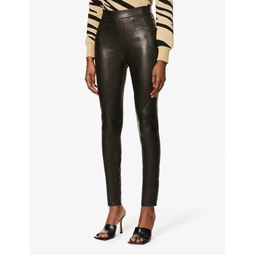 Like Leather skinny high-rise faux-leather trousers