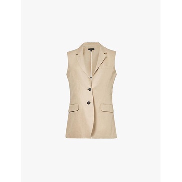 Odessa regular-fit cotton and linen-blend gilet