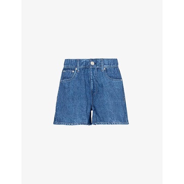 Walking high-rise cotton-jersey shorts