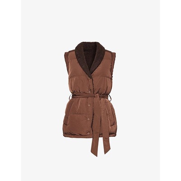 Lanville reversible padded shell-down gilet