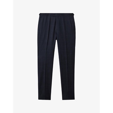 Klink slim-fit checked wool trousers